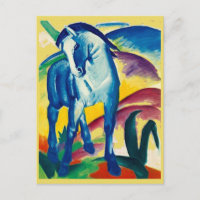 Franz Marc, das blaue Pferd, Art Post Card