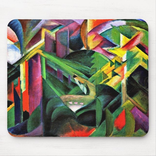 Franz Marc - Deer in a Klostergarten Mousepad (Vorne)