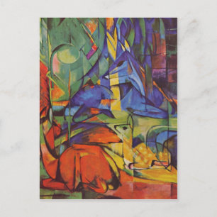 Franz Marc - Deer in Forest Postkarte