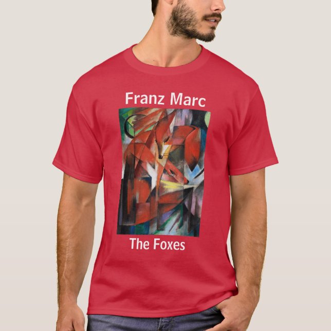Franz Marc Die Füchse Rot T-Shirt (Vorderseite)