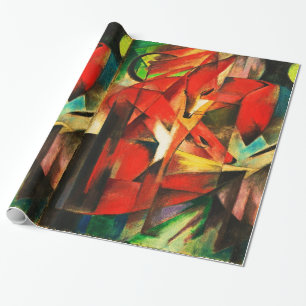 Franz Marc Die Füchse Rotfuchs Vintage-Kunstmalere Geschenkpapier