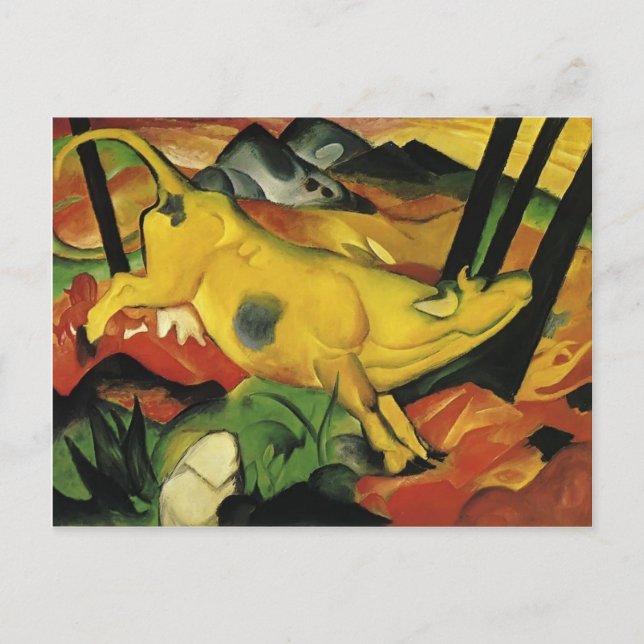 Franz Marc - Die gelbe Kuh Postkarte (Vorderseite)