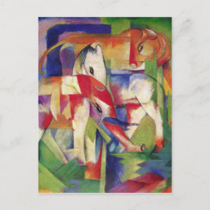 Franz Marc - Elefant, Pferd, Rind, Winter Postkarte