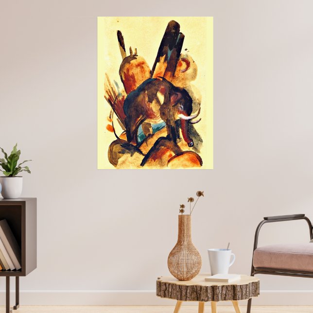 Franz Marc - Elephant Poster (Wohnzimmer 3)