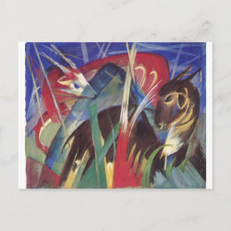 Franz Marc - Fabeltiere I 1913 Pferd abstrakt Postkarte