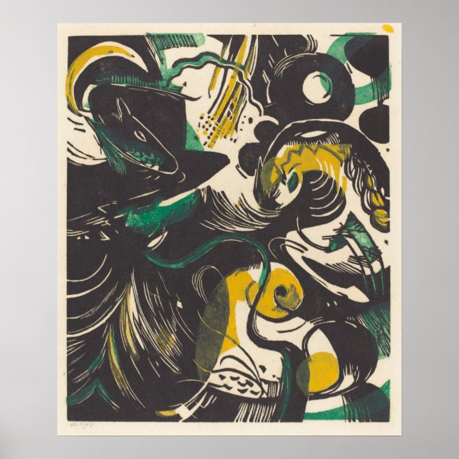 Franz Marc | Genesis II Schopfungsgeschichte II Poster (Vorne)