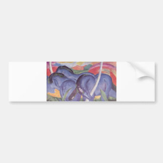 Franz Marc - große blaue PferdeLeinwand 1911 Autoaufkleber