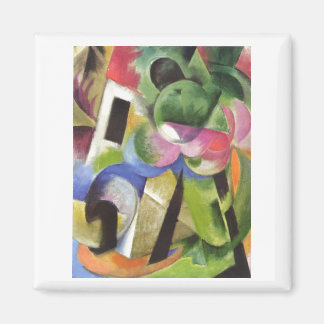Franz Marc - Haus mit Baumbestand 1914 Magnet