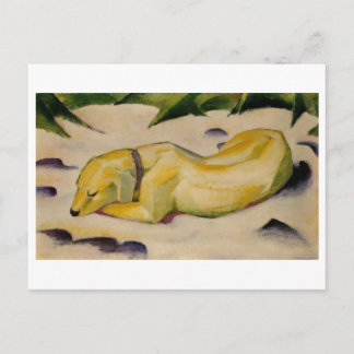 Franz Marc - Hunde im Schnee 1910-11 Welpe White Postkarte