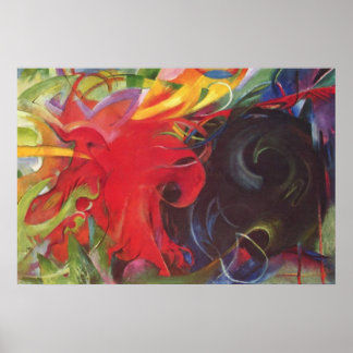 Franz Marc - Kampfformen 1914 Farbe Schwarz Poster