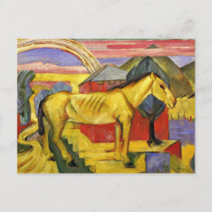 Franz Marc - Langes Gelbes Pferd Postkarte