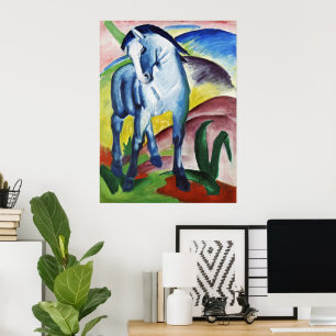 Franz Marc Modernes Blaues Pferd I Expressionistis Poster