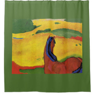 Franz Marc PFERD GRÜN Duschvorhang
