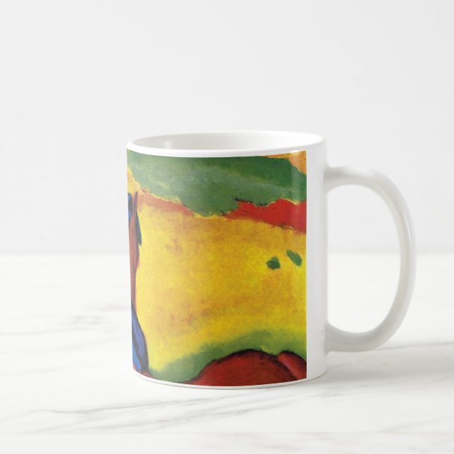 Franz Marc - Pferd in einer Landschaft gemalt Kaffeetasse (Rechts)