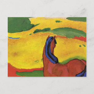 Franz Marc - Pferd in einer Landschaft Postkarte