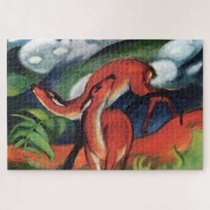 Franz Marc Rotes Reh II Expressionistisches Gemäld Puzzle