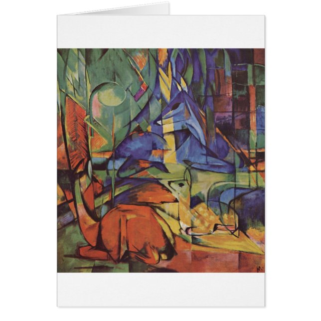 Franz Marc - Rotwild dem Kitz in des Holz-II des (Vorne)