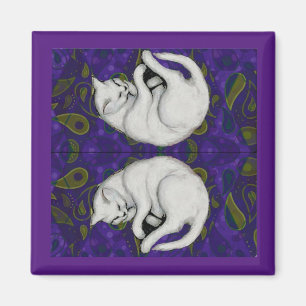 Franz Marc, Schlafen mit weißer Katze Magnet