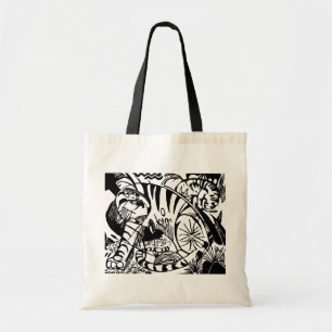 Franz Marc - Schwarz-Weiß-Tiger - Abstrakte Kunst Tragetasche