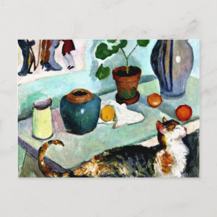 Franz Marc - Stillleben mit Katze Postkarte