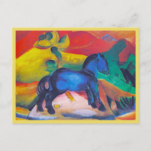 Franz Marc, The Blue Pony, Art    Postkarte