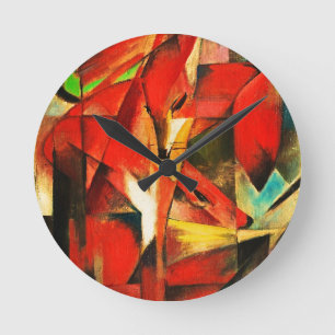 Franz Marc The Foxes Red Fox German Runde Wanduhr