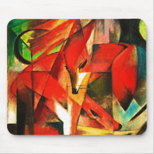 Franz Marc The Foxes Red Fox Moderne Kunst Malerei Mousepad
