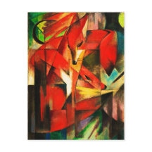 Franz Marc The Foxes Red Fox Moderne Kunst Malerei