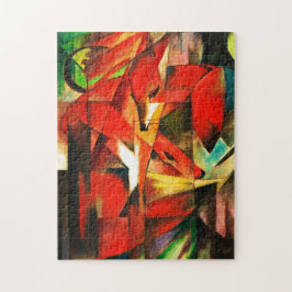 Franz Marc The Foxes Red Fox Moderne Kunst Malerei Puzzle