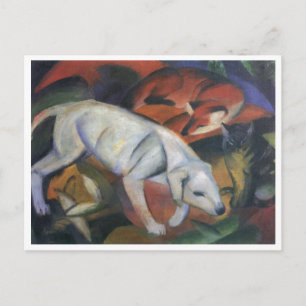 Franz Marc - Three Animals 1912 Hundfox Cat Oil Postkarte