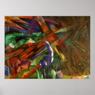 Franz Marc - Tierfate 1913 Leinwand Tod nach Poster