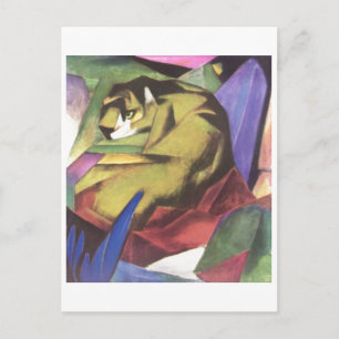 Franz Marc - Tiger 1912 Cat Jungle Leinwand Gelb Postkarte