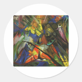 Franz Marc - Tirol Tirol 1914 Leinwand Light Orb Runder Aufkleber