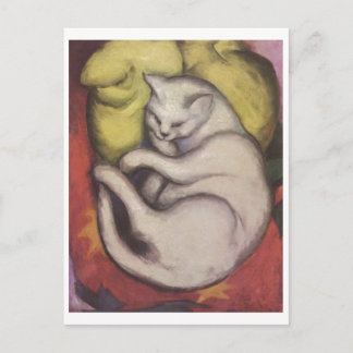 Franz Marc - Tomcat mit gelbem Kissen 1912 Katze T Postkarte