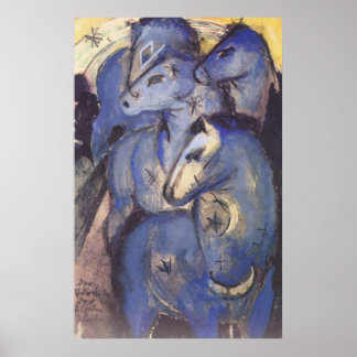 Franz Marc - Tower of Blue Horses 1913 Reittier Poster