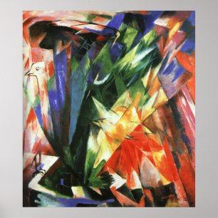 Franz Marc - Vögel 1914 Öl Leinwand Vogelherde Poster