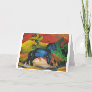 Franz Marc - wenig blaue Öl-Leinwand des Pferd1912 Karte