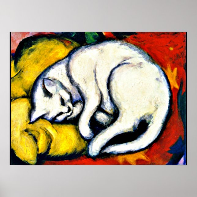 Franz Marc - White Cat. Poster (Vorne)