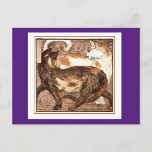 Franz Marc, zwei Katzen, schöne Kunst Postkarte