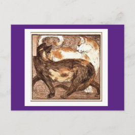 Franz Marc, zwei Katzen, schöne Kunst Postkarte