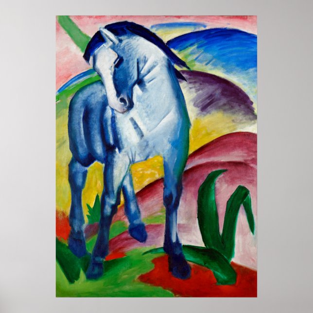 Franz Marcs Blaues Pferd  Poster (Vorne)