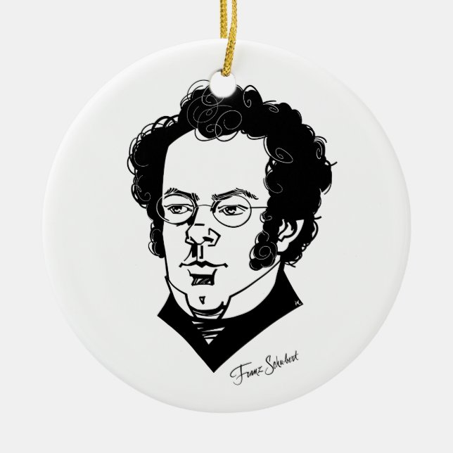 Franz Schubert Keramik Ornament (Vorne)