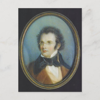 Franz Schubert nach Miniatur signiert René Postkarte
