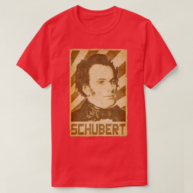 Franz Schubert Retro Propaganda T-Shirt (Design vorne)
