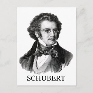 Franz Schubert, schwarz Postkarte