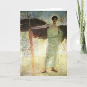 Franz Stuck - Engel mit flammendem Schwert Karte