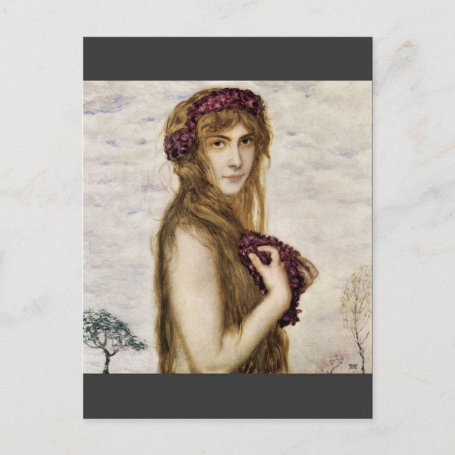 Franz von Stuck - Frühjahr Postkarte (Vorderseite)