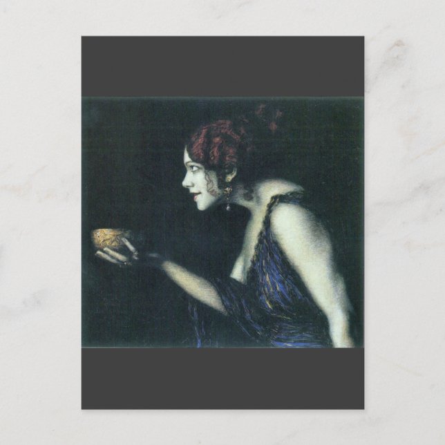Franz von Stuck - Tilla Durieux als Circe Postkarte (Vorderseite)