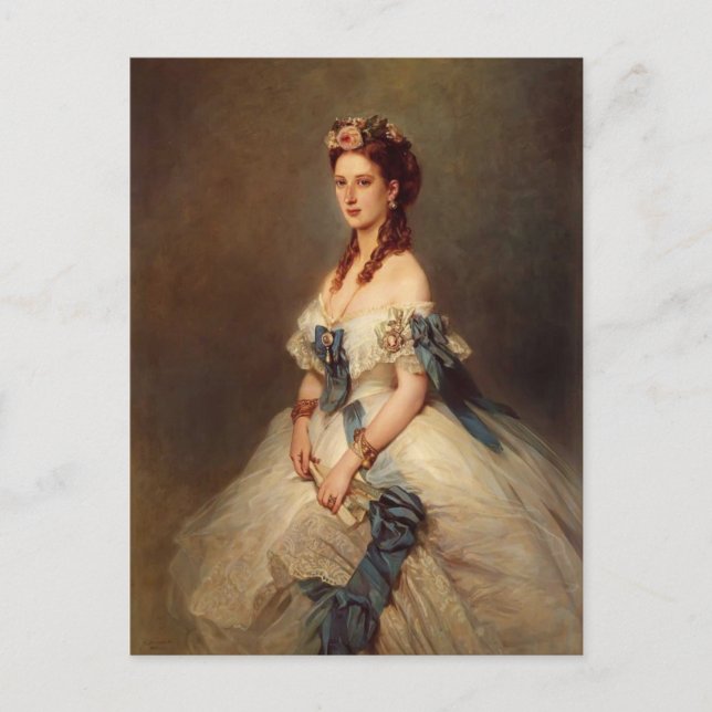 Franz Winterhalter- Alexandra, Prinzessin von Wale Postkarte (Vorderseite)