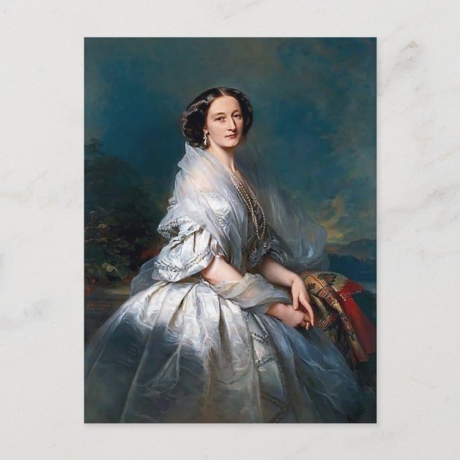 Franz Winterhalter - Portrait der Elisabeth Franci Postkarte (Vorderseite)